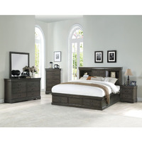 ACME Louis Philippe III  Queen Bed w/Storage, Dark Gray