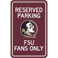 Florida State Seminoles Team Color Reserved Parking Sign Dcor 18in. X 11.5in. Lightweight
