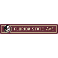 Florida State Seminoles Team Color Street Sign Dcor 4in. X 24in. Lightweight