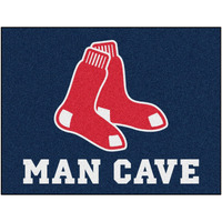 Boston Red Sox Man Cave All-Star Rug - 34 in. x 42.5 in. - Socks Primary Logo