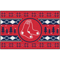 Boston Red Sox Holiday Sweater Starter Mat Accent Rug - 19in. x 30in. - Socks Logo