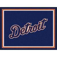 Detroit Tigers 8ft. x 10 ft. Plush Area Rug - Detroit Script Alternate Logo
