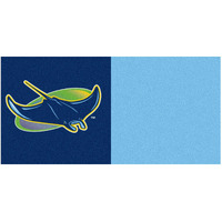 Tampa Bay Rays Team Carpet Tiles - 45 Sq Ft. - Devil Ray Alternate Logo