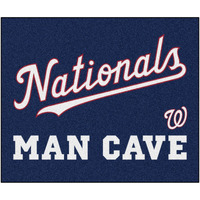 Washington Nationals Man Cave Tailgater Rug - 5ft. x 6ft. - Nationals Script Alternate Logo