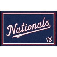 Washington Nationals 4ft. x 6ft. Plush Area Rug - Nationals Script Alternate Logo