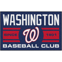 Washington Nationals Starter Mat Accent Rug - 19in. x 30in. Uniform Design - Nationals Script Alternate Logo