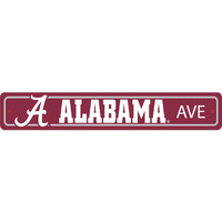 Alabama Crimson Tide Team Color Street Sign Dcor 4in. X 24in. Lightweight