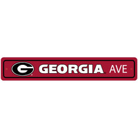 Georgia Bulldogs Team Color Street Sign Dcor 4in. X 24in. Lightweight