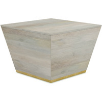Abba SOLID MANGO WOOD  Square Coffee Table in White Wash