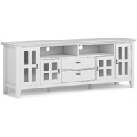 Artisan SOLID WOOD 72 inch TV Media Stand in White For TVs up to 80 inches