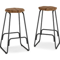 Orson Saddle Counter Height Stool (Set of 2) in Natural