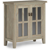 Artisan SOLID WOOD Low Storage Cabinet in Distressed Grey