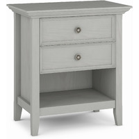 Amherst SOLID WOOD Bedside Table in Fog Grey