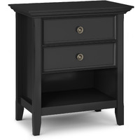 Amherst SOLID WOOD Bedside Table in Black