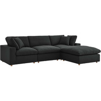 Commix Down Filled Overstuffed 4 Piece Sectional Sofa Set