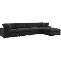Commix Down Filled Overstuffed 5 Piece Sectional Sofa Set