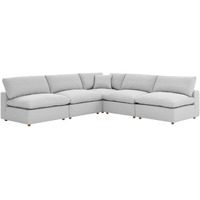 Commix Down Filled Overstuffed 5-Piece Armless Sectional Sofa