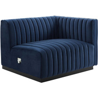 Conjure Channel Tufted Performance Velvet Right-Arm Chair