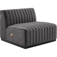 Conjure Channel Tufted Performance Velvet Armless Chair