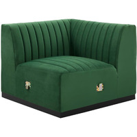 Conjure Channel Tufted Performance Velvet Left Corner Chair