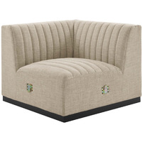 Conjure Channel Tufted Upholstered Fabric Right Corner Chair