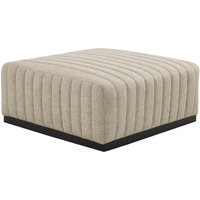 Conjure Channel Tufted Upholstered Fabric Ottoman