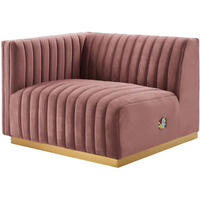 Conjure Channel Tufted Performance Velvet Left-Arm Chair