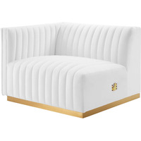 Conjure Channel Tufted Performance Velvet Left-Arm Chair