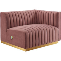 Conjure Channel Tufted Performance Velvet Right-Arm Chair