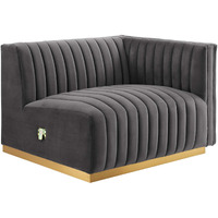 Conjure Channel Tufted Performance Velvet Right-Arm Chair