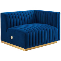 Conjure Channel Tufted Performance Velvet Right-Arm Chair