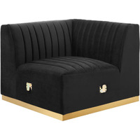 Conjure Channel Tufted Performance Velvet Right Corner Chair