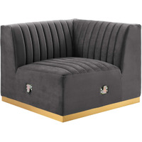 Conjure Channel Tufted Performance Velvet Right Corner Chair