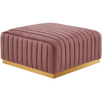 Conjure Channel Tufted Performance Velvet Ottoman