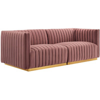Conjure Channel Tufted Performance Velvet Loveseat
