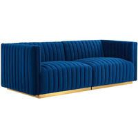 Conjure Channel Tufted Performance Velvet Loveseat