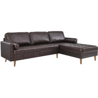 Valour 98" Leather Sectional Sofa