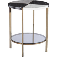 Cortinada Round Faux Marble End Table