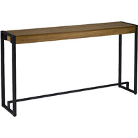Macen Console - Weathered Gray Oak with Black