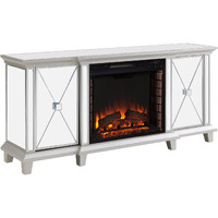 Toppington Mirrored Fireplace Media Console
