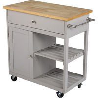 Rolling Kitchen Island with Storage