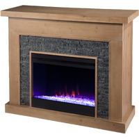 Standlon Color Changing Fireplace with Faux Stone Surround