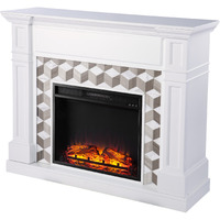 Darvingmore Base Electric Fireplace with Marble Surround