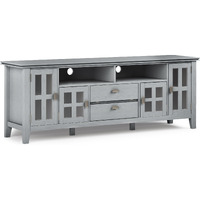 Artisan SOLID WOOD 72 inch TV Media Stand in Fog Grey For TVs up to 80 inches