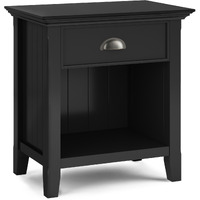 Acadian SOLID WOOD Bedside Table in Black