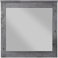 Traditional Wooden Wall Mirror with Rustic Style, Gray