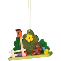 11-0608 - Christian Ulbricht Ornament - Baby Bunny - 1.8"H x 2.8"W x 1.15"D