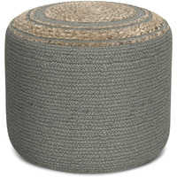 Serena 18 in Wide Round Braided Pouf