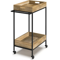 Simons 24 inch Bar Cart Industrial Contemporary in Cognac