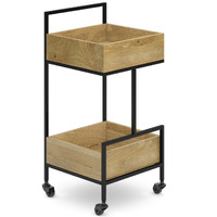 Hobbs 16 inch Bar Cart Industrial Contemporary in Natural
